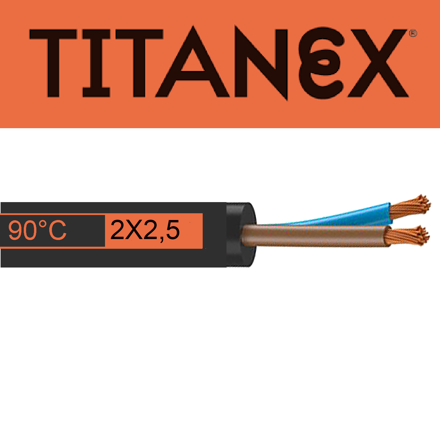 123332 H07RN-F TITANEX® 2 x 2,5 mm²