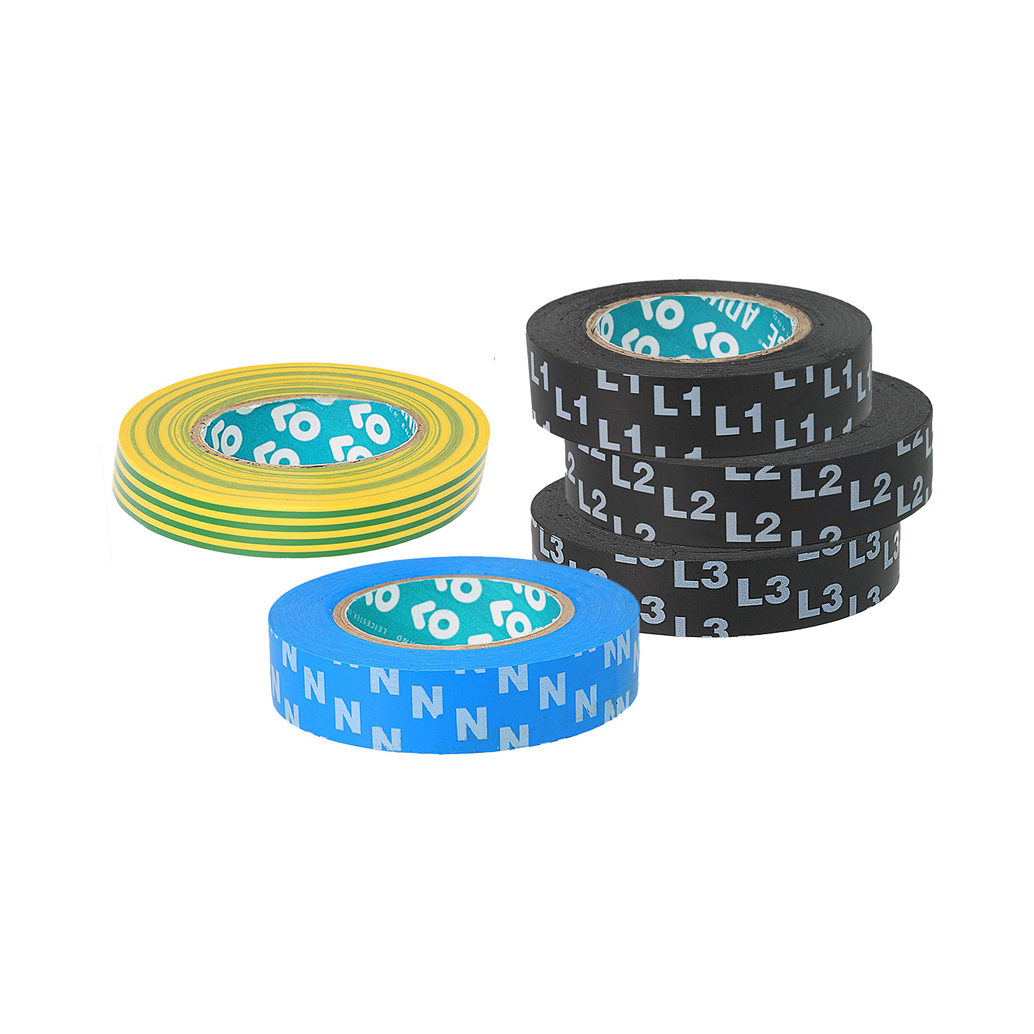 123062 Powersafe Cabcon codeertape (Set PE,N,L1,L2,L3)