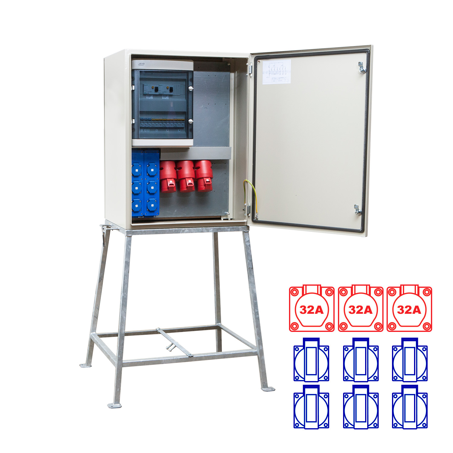 105855 kWh-meterkast 63A 1x32/5 2x32/4 6xSchuKo