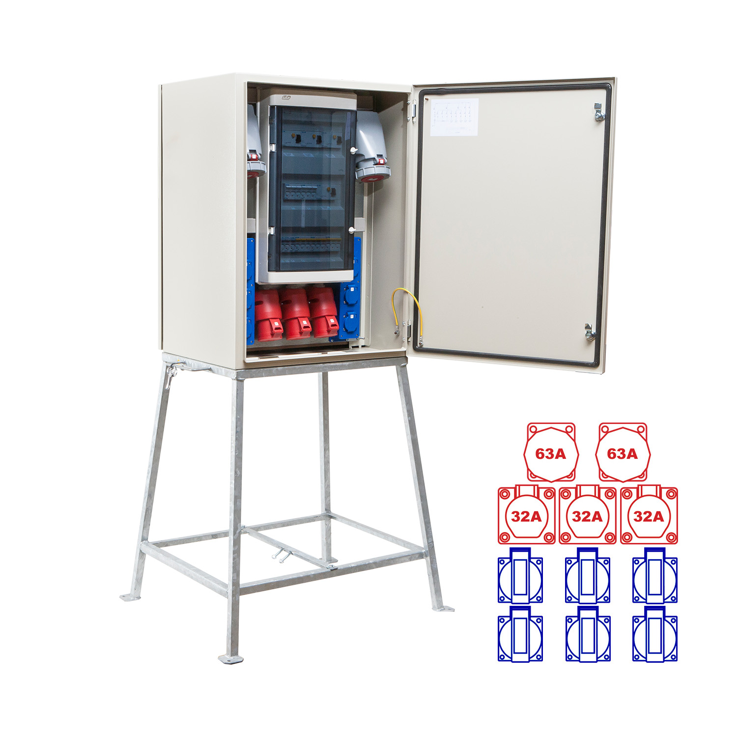 119843 kWh-meterkast 80A 2x63/5 2x32/5 6xSchuKo C