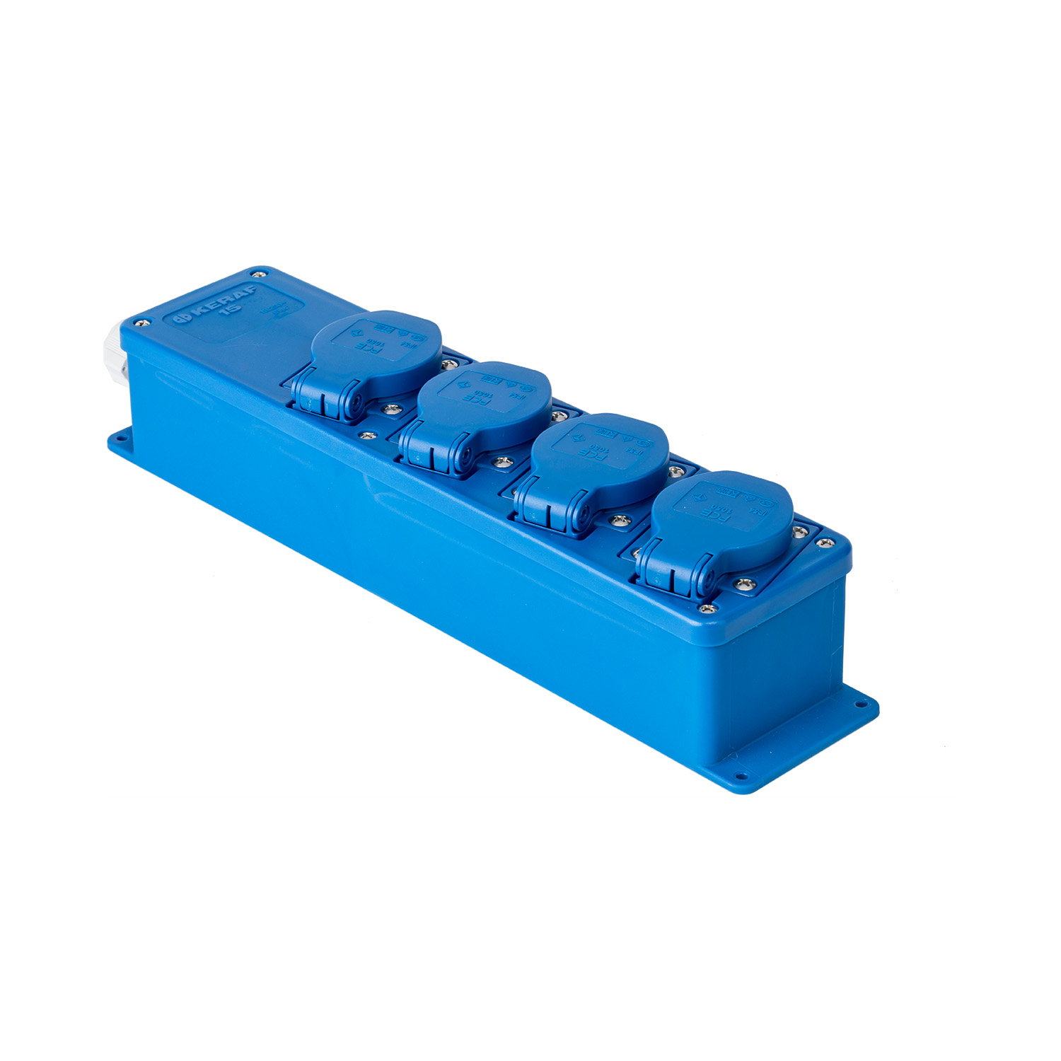 104469 Snoercentrale 4-voudig 16A 250V~ randaarde blauw