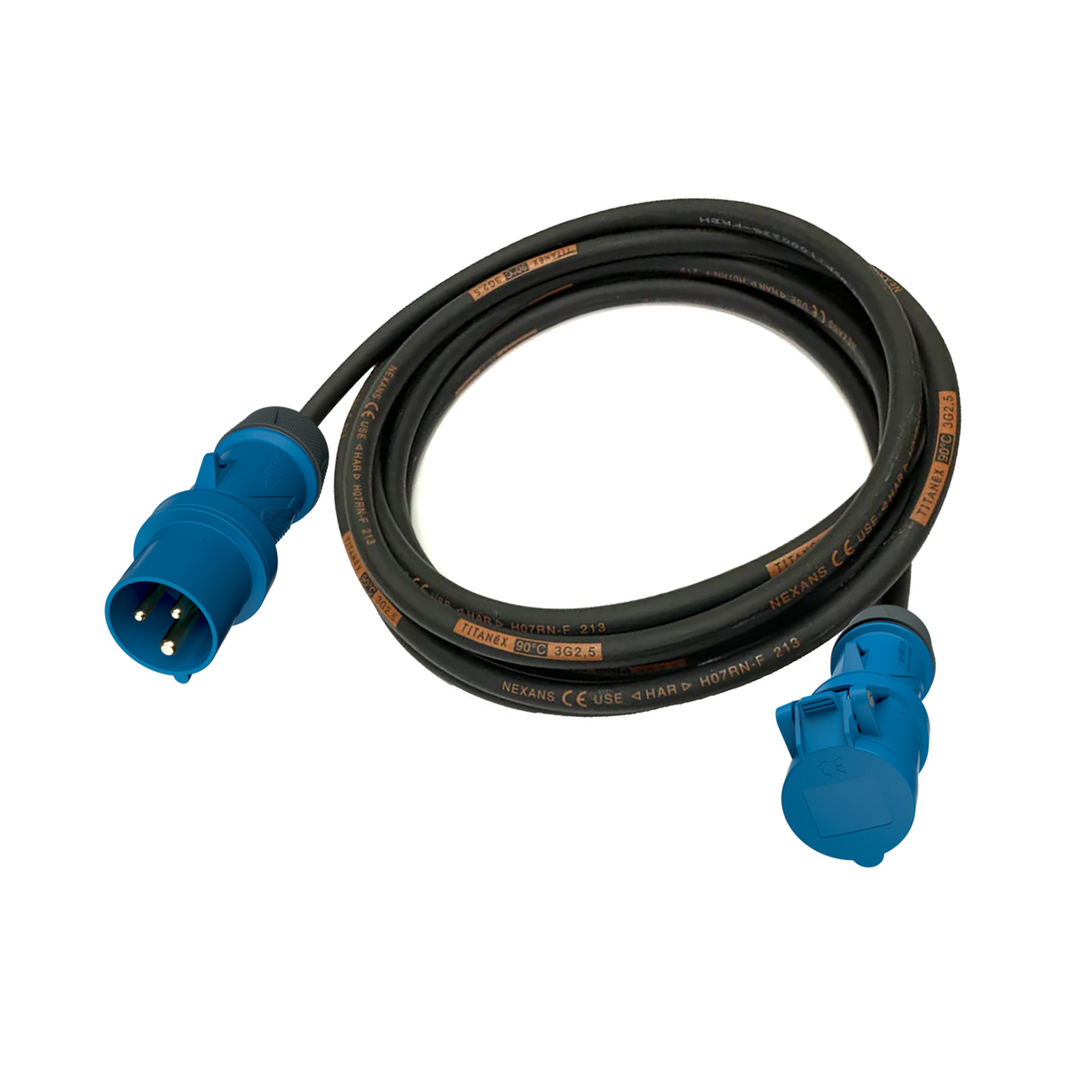 122287 Verlengkabel 10 m TITANEX 3G2,5 CEE 16/3/230 Mennekes PowerTOP Xtra