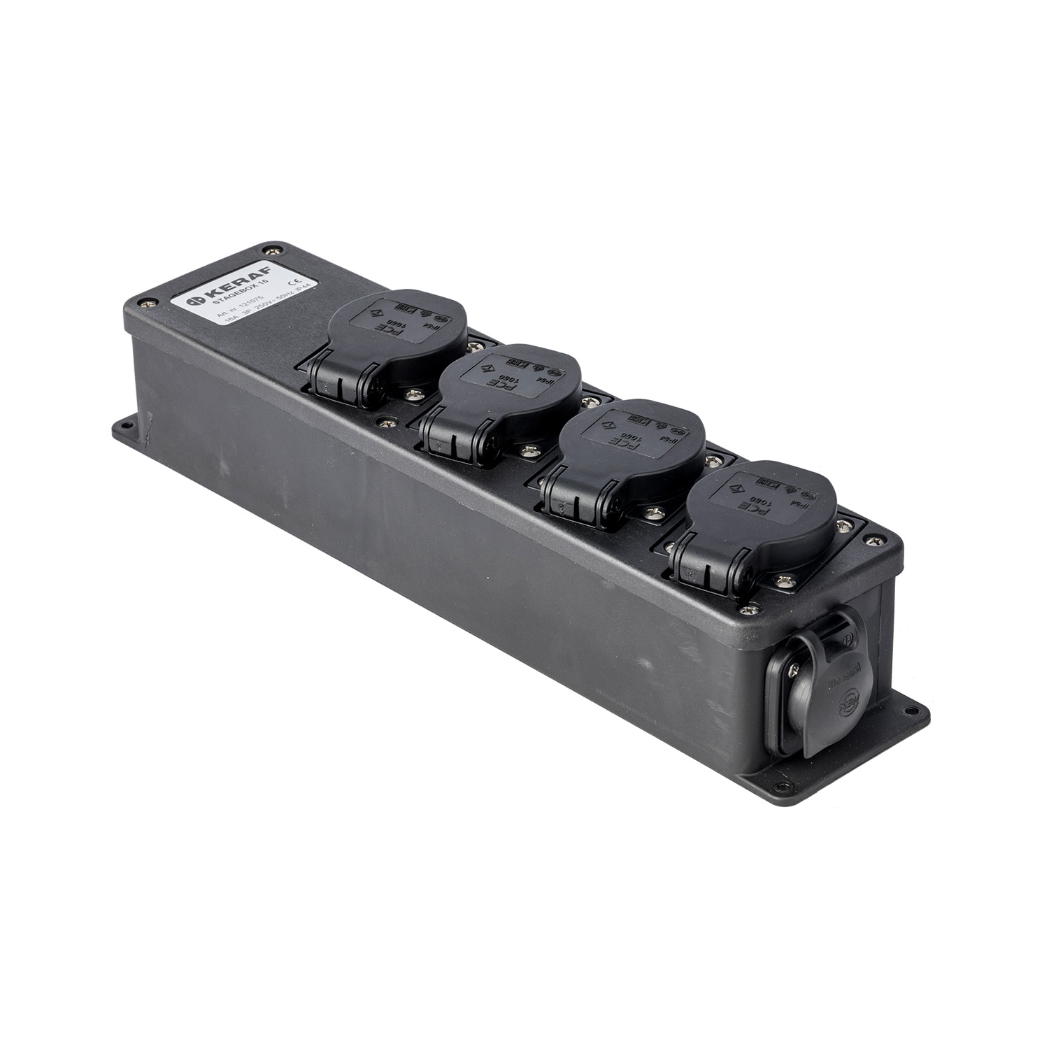 121104 Stagebox PowerCONT >4-voudig mono doorlus TRUE1 TOP-in&-out zwart