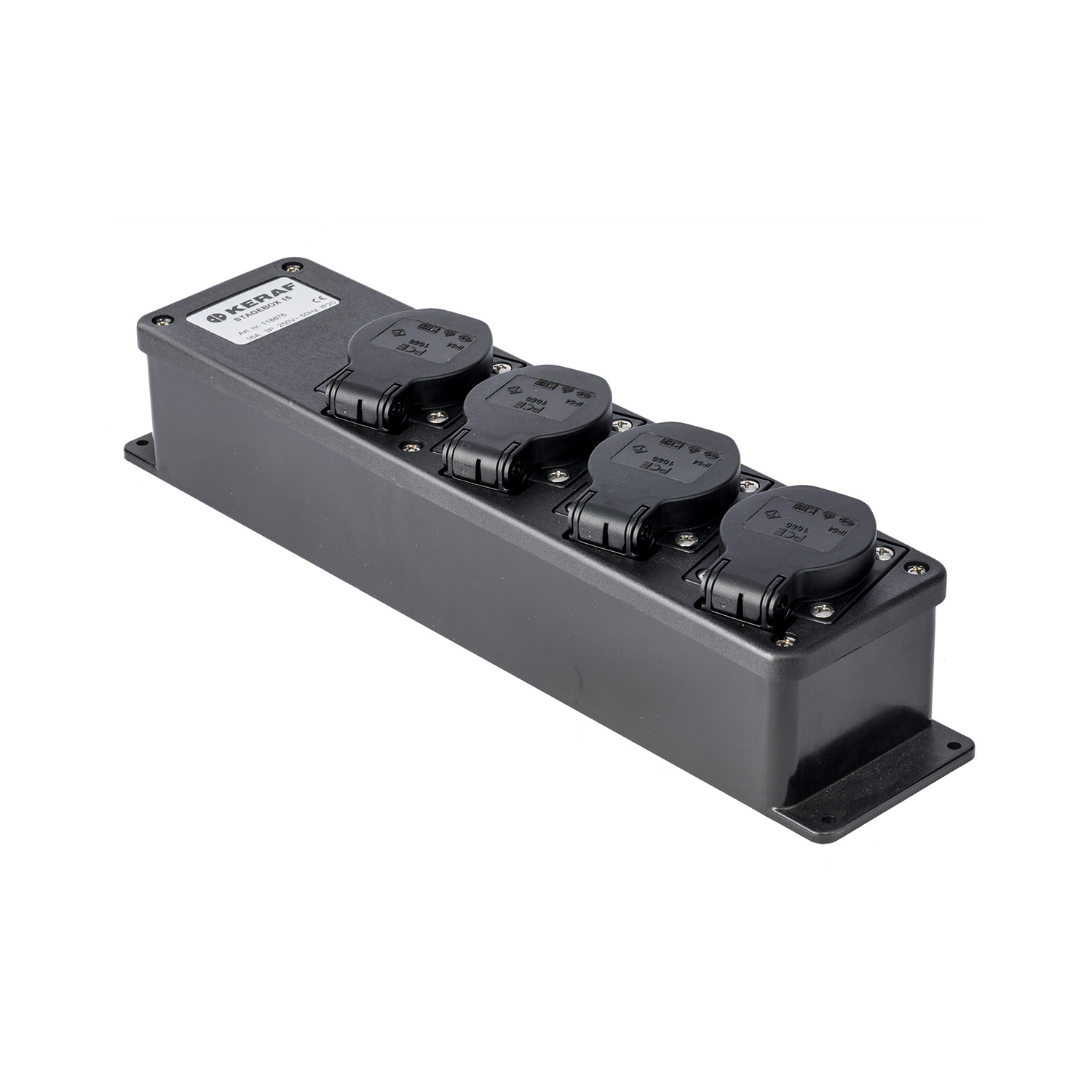 121105 Stagebox PowerCONT >4-voudig mono TRUE1 TOP-in LED zwart