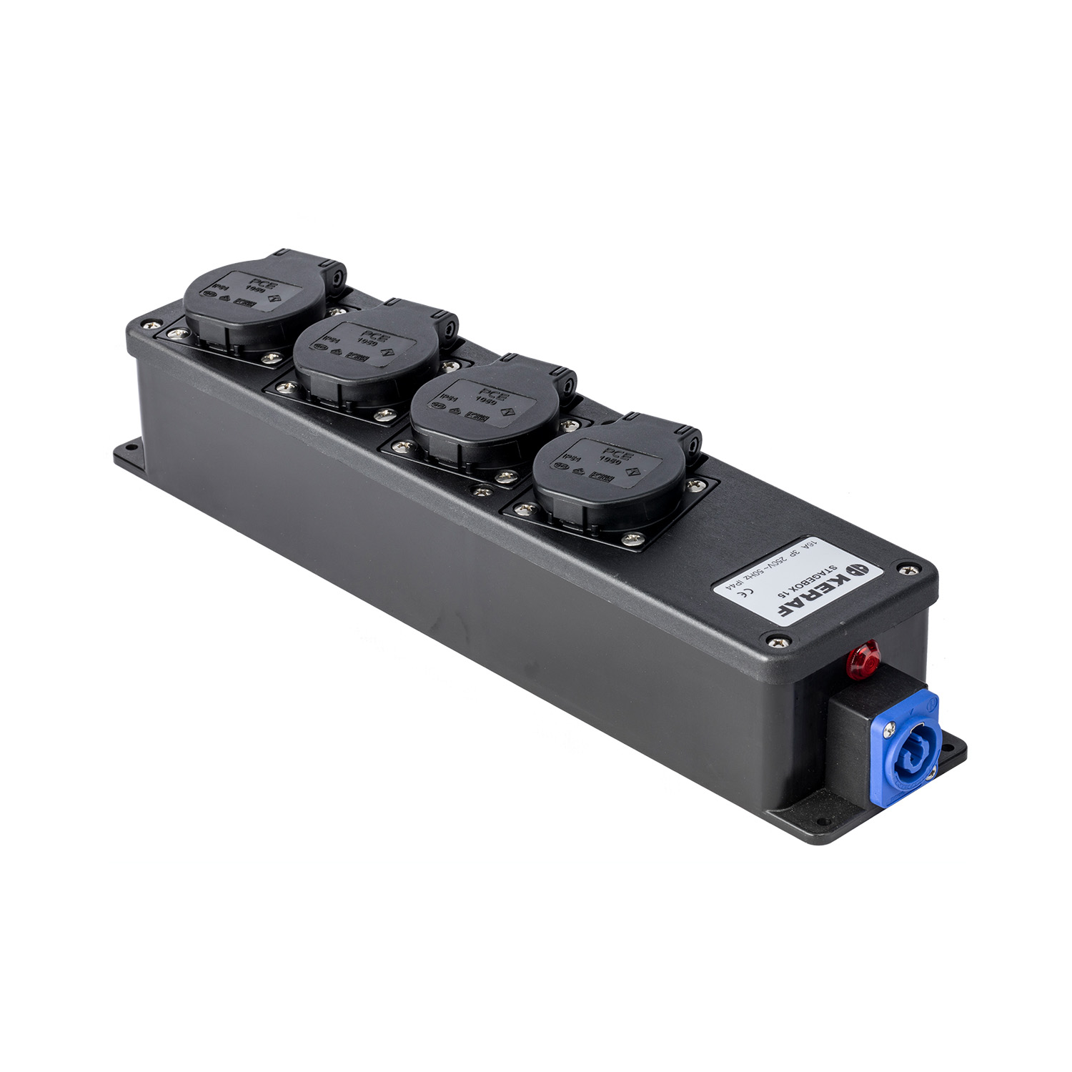 Stagebox PowerCONT >4-voudig mono doorlus TRUE1 TOP-in&-out LED zwart detail 5