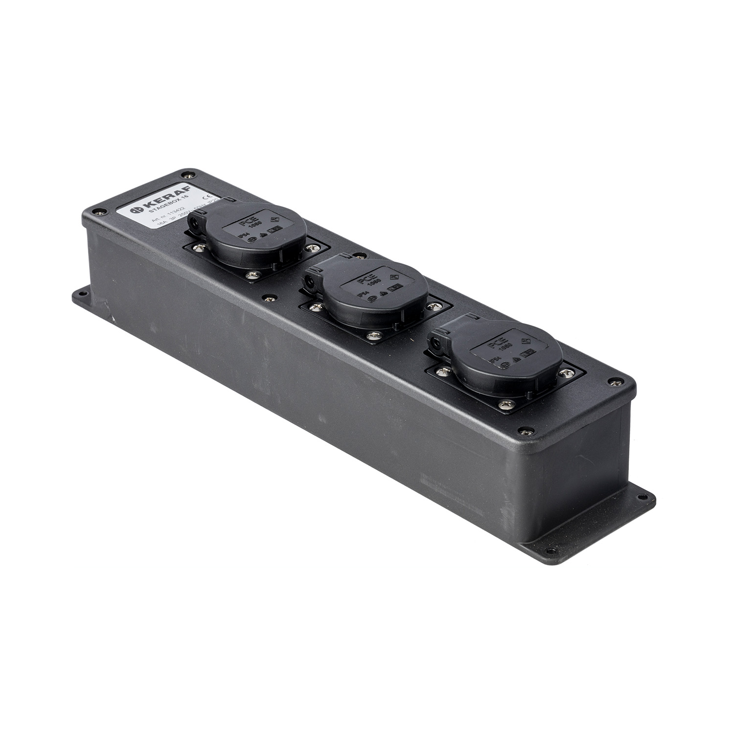 121100 Stagebox PowerCONT >3-voudig mono TRUE1 TOP-in zwart
